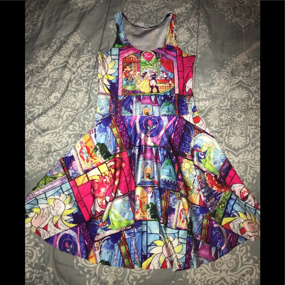Beauty & the beast skater dress